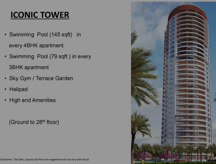 Round Tower with 4350 & 2400 size flats